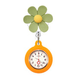 Montre infirmière originale fleurs orange