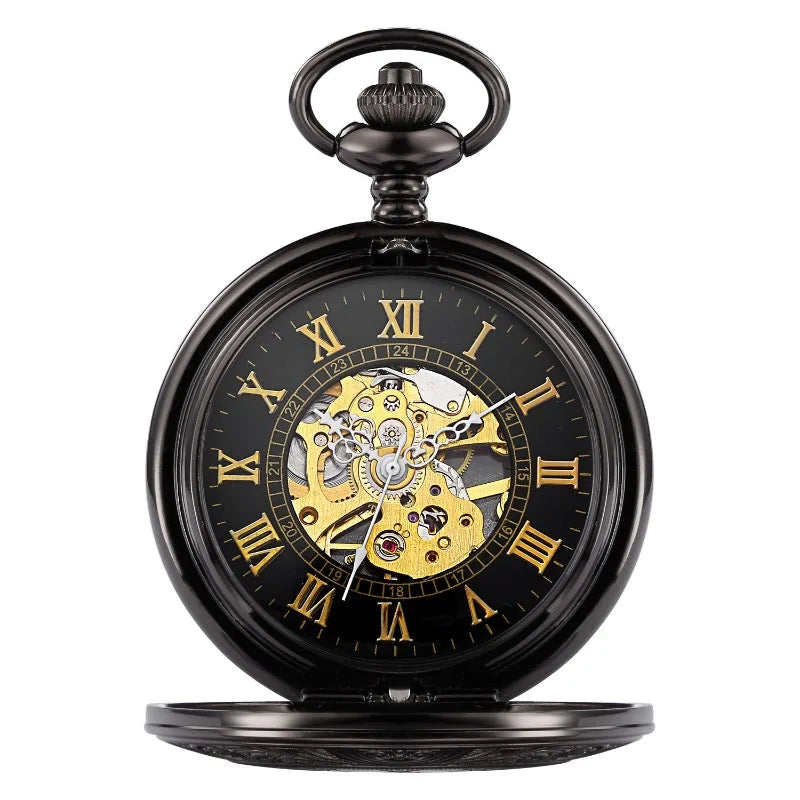 Montre de poche mécanique squelette équus