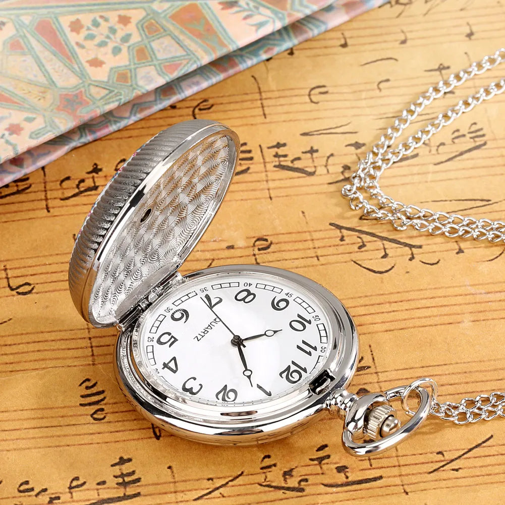 Montre Collier à Fleurs Roses et Or