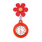 Montre infirmière originale fleurs orange 8
