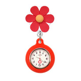 Montre infirmière originale fleurs orange