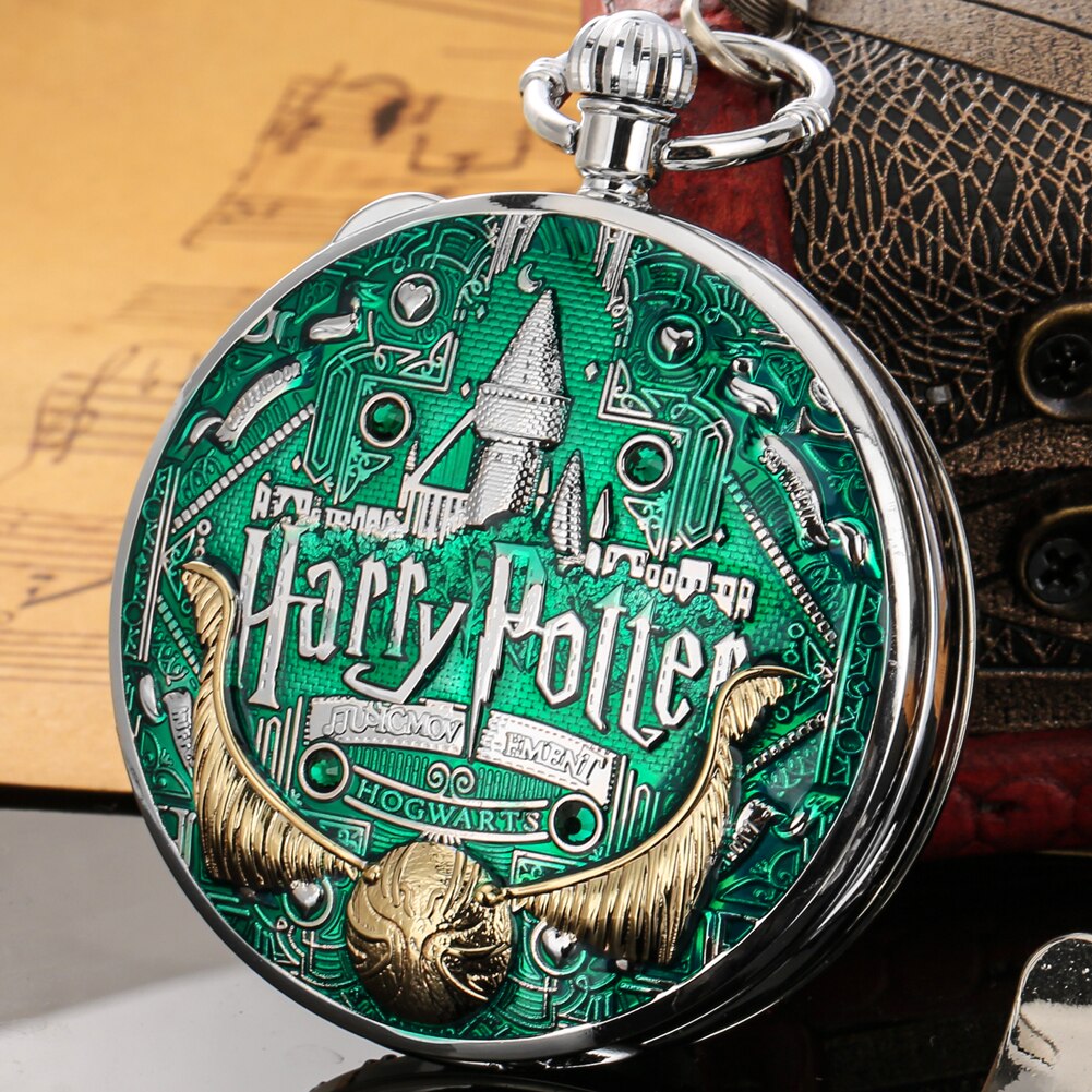 Montre à gousset Harry Potter musicale verte