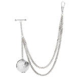 Chaîne de Gousset Héritage Victorien Argent Poli Miroir - montre-de-poche-gousset