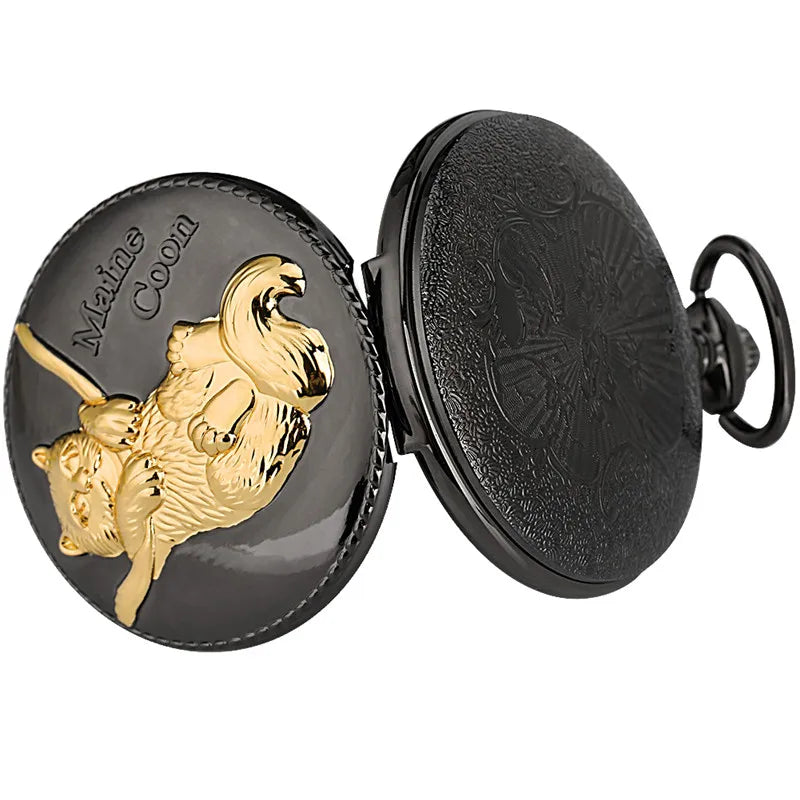Montre collier chat chinois
