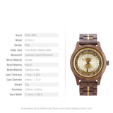 Montres en bois pour hommes à quartz Chronographe - montre-de-poche-gousset