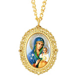 Montre collier pendentif quartz Marie et Jésus