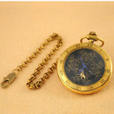 Montre Gousset Mécanique Laiton Steampunk Cadran Noir - montre-de-poche-gousset