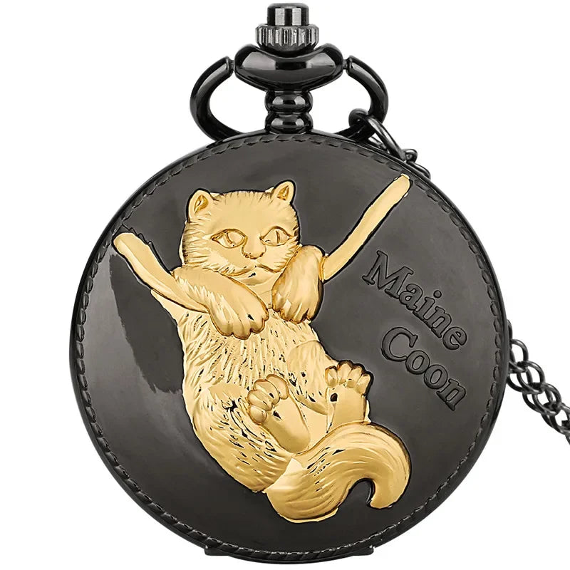 Montre collier chat chinois