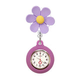 Montre infirmière originale fleurs orange
