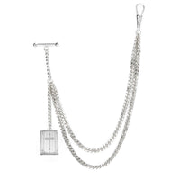 Chaîne de Gousset Victorienne Classique Acier Poli