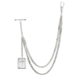 Chaîne de Gousset Héritage Victorien Argent Poli Miroir - montre-de-poche-gousset