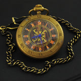 Montre Gousset Mécanique Cuivre Antique Chiffres Romains - montre-de-poche-gousset