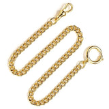 Chaîne de Gousset Maille Gourmette Or Jaune Poli Élégant - montre-de-poche-gousset