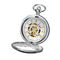 Montre gousset mécanique Flower Still Silver