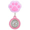 Montre infirmière extensible patte de chien Pink