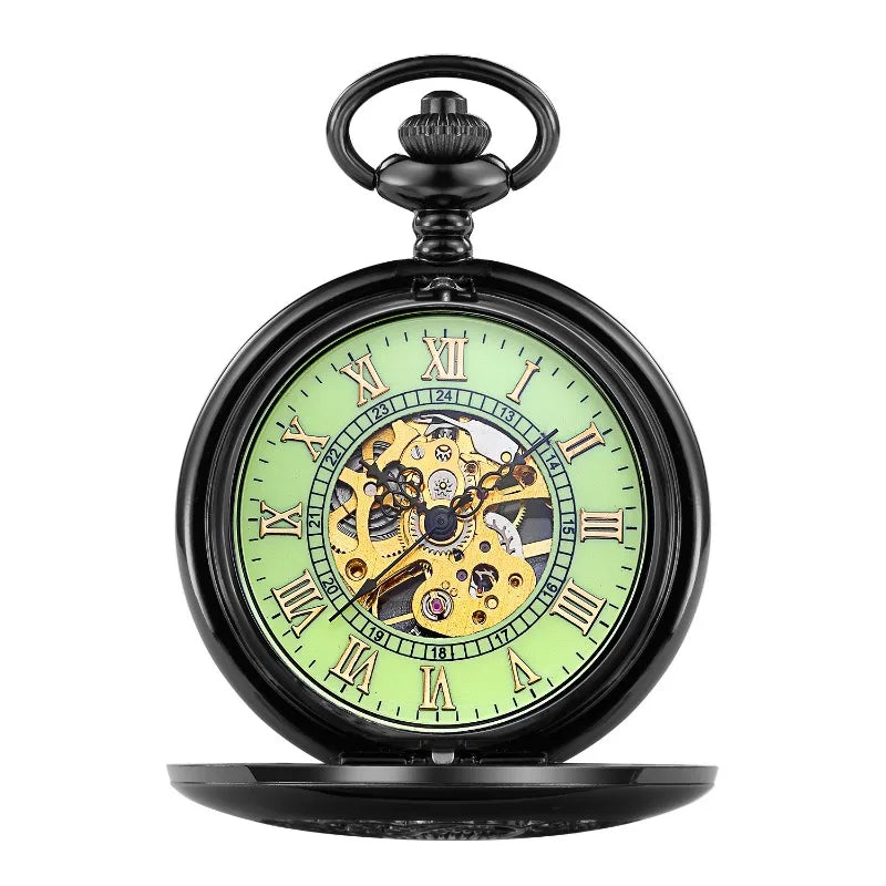 Montre de poche mécanique squelette équus
