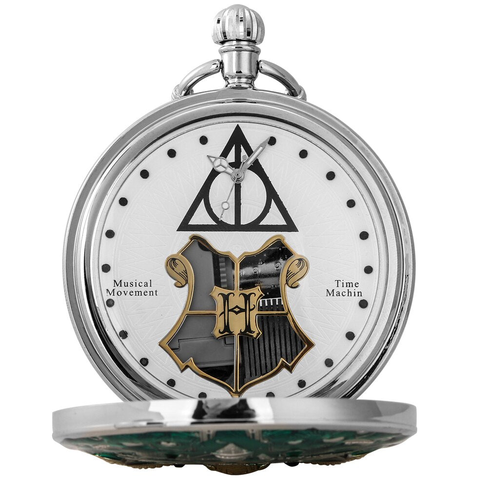 Montre à gousset Harry Potter musicale verte