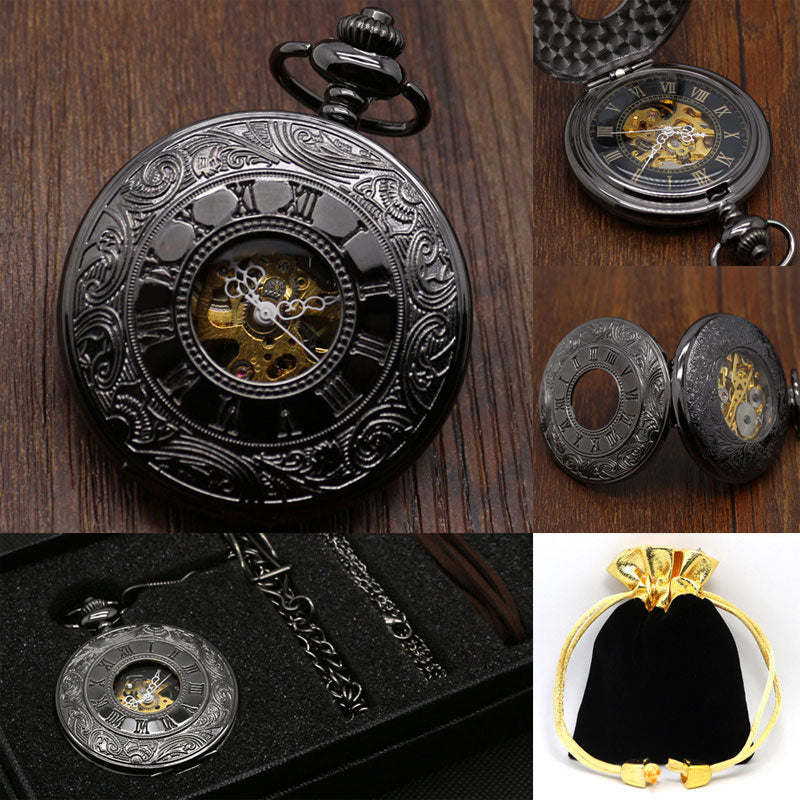 Coffret de montre à gousset mécanique argent Prestige