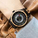 Montres en bois pour hommes à quartz Chronographe - montre-de-poche-gousset