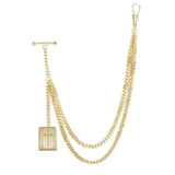 Chaîne de Gousset Héritage Victorien Argent Poli Miroir - montre-de-poche-gousset