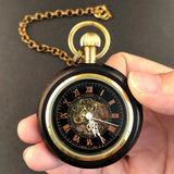 Montre en bois mécanique Mahogany - montre-de-poche-gousset