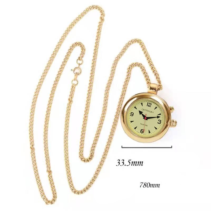 Montre collier or parlante