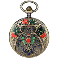 Montre à gousset mécanique double clapets bronze jewellery