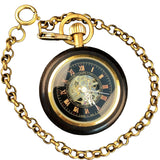 Montre en bois mécanique Mahogany - montre-de-poche-gousset