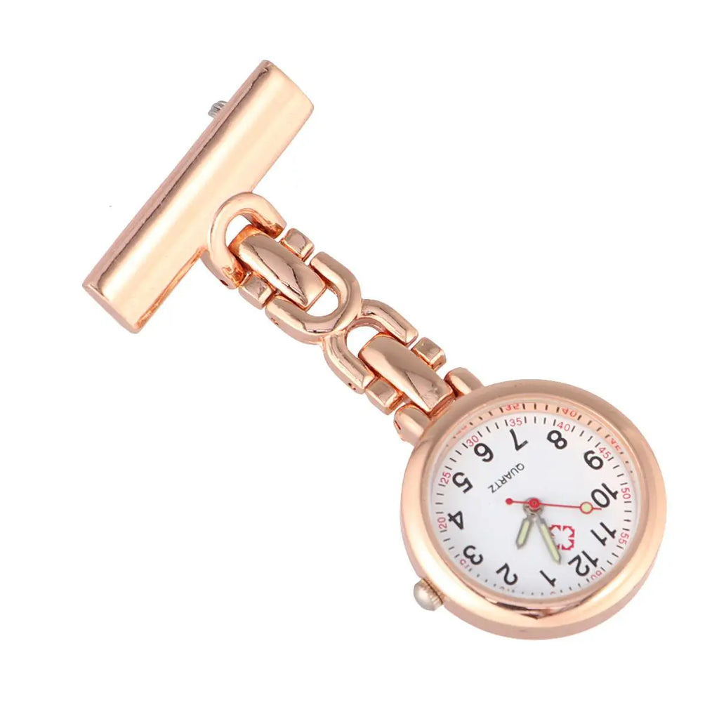 Montre De Poche Infirmière - Broche Strass Dorée, Motif Cartoon, Cadeau Pour Personnel Soignant