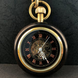 Montre en bois mécanique Mahogany - montre-de-poche-gousset