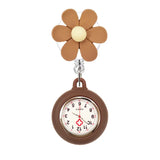 Montre infirmière originale fleurs orange