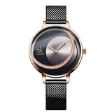 Montre bracelet quartz or rose chic femme