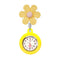 Montre infirmière originale fleurs orange 3