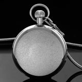 Coffret montre à gousset mécanique automatique argent cadran ouvert