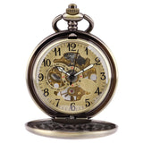 Coffret montre à gousset mécanique rétro bronze