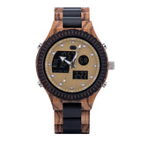 Montre bracelet en bois luminus green - montre-de-poche-gousset