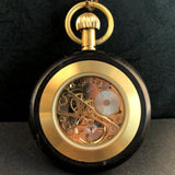 Montre en bois mécanique Mahogany - montre-de-poche-gousset