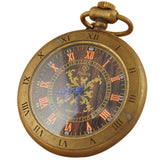 Montre Gousset Mécanique Cuivre Antique Chiffres Romains - montre-de-poche-gousset