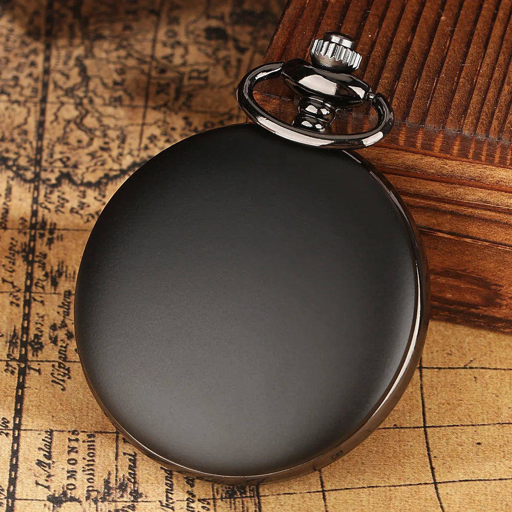 Montre à gousset quartz surface chat - montre-de-poche-gousset