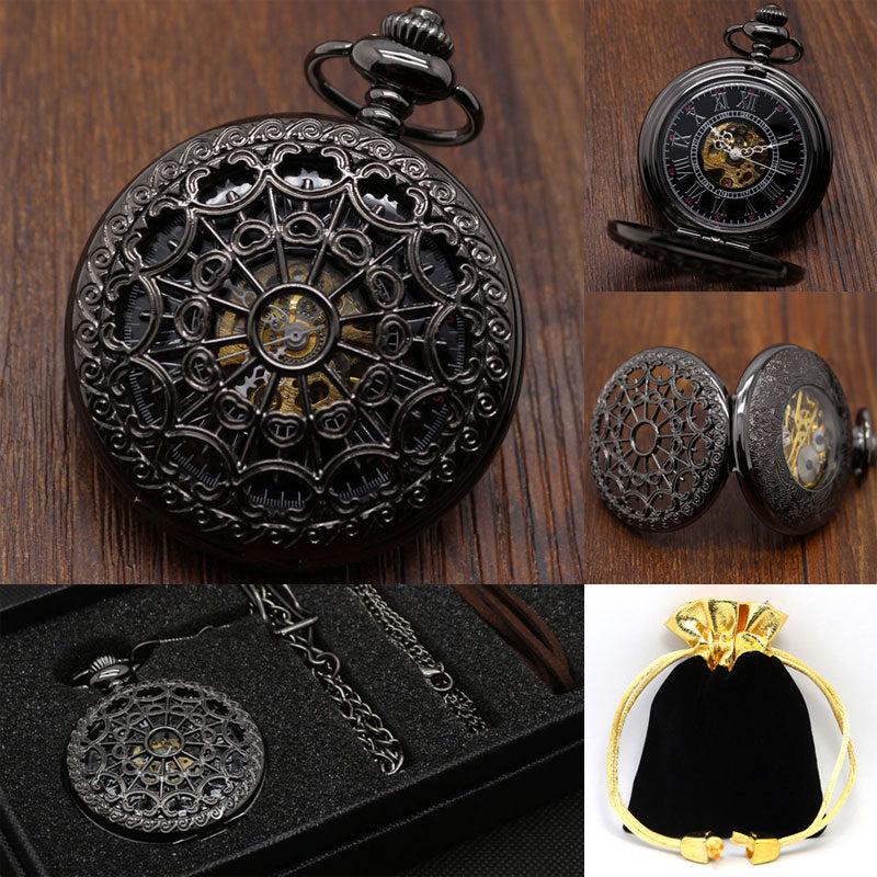 Coffret de montre à gousset mécanique argent Prestige