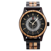 Montres en bois pour hommes à quartz Chronographe