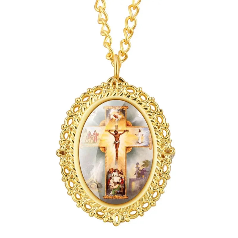 Montre collier croix de jésus