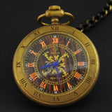 Montre Gousset Mécanique Cuivre Antique Chiffres Romains - montre-de-poche-gousset