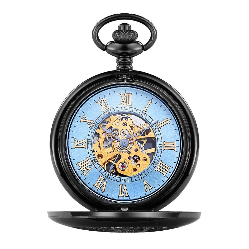Montre de poche mécanique squelette équus