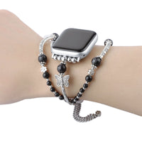 Bracelet noir en métal pour Apple Watch