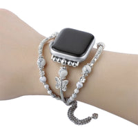 Bracelet blanc en métal pour Apple Watch