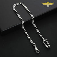 Chaine argent montre gousset de poche glissière de ceinture