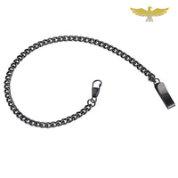 Chaine montre gousset à clip noire