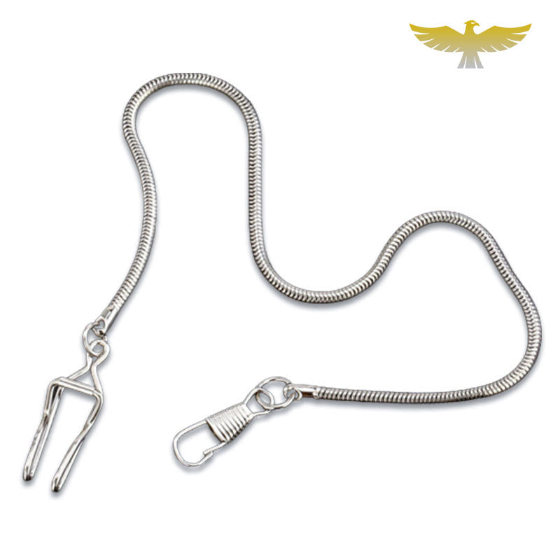 Chaîne De Montre De Poche Vintage – Métal Argenté – Pour Gousset