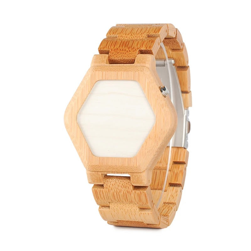 Montre en bois numérique - montre-de-poche-gousset